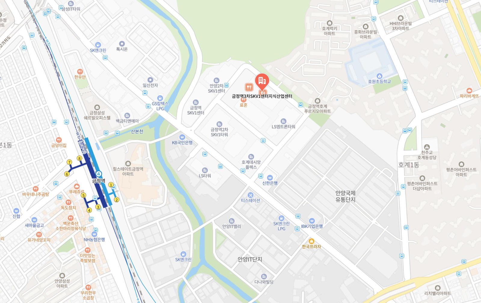 한국 본사 위치 지도